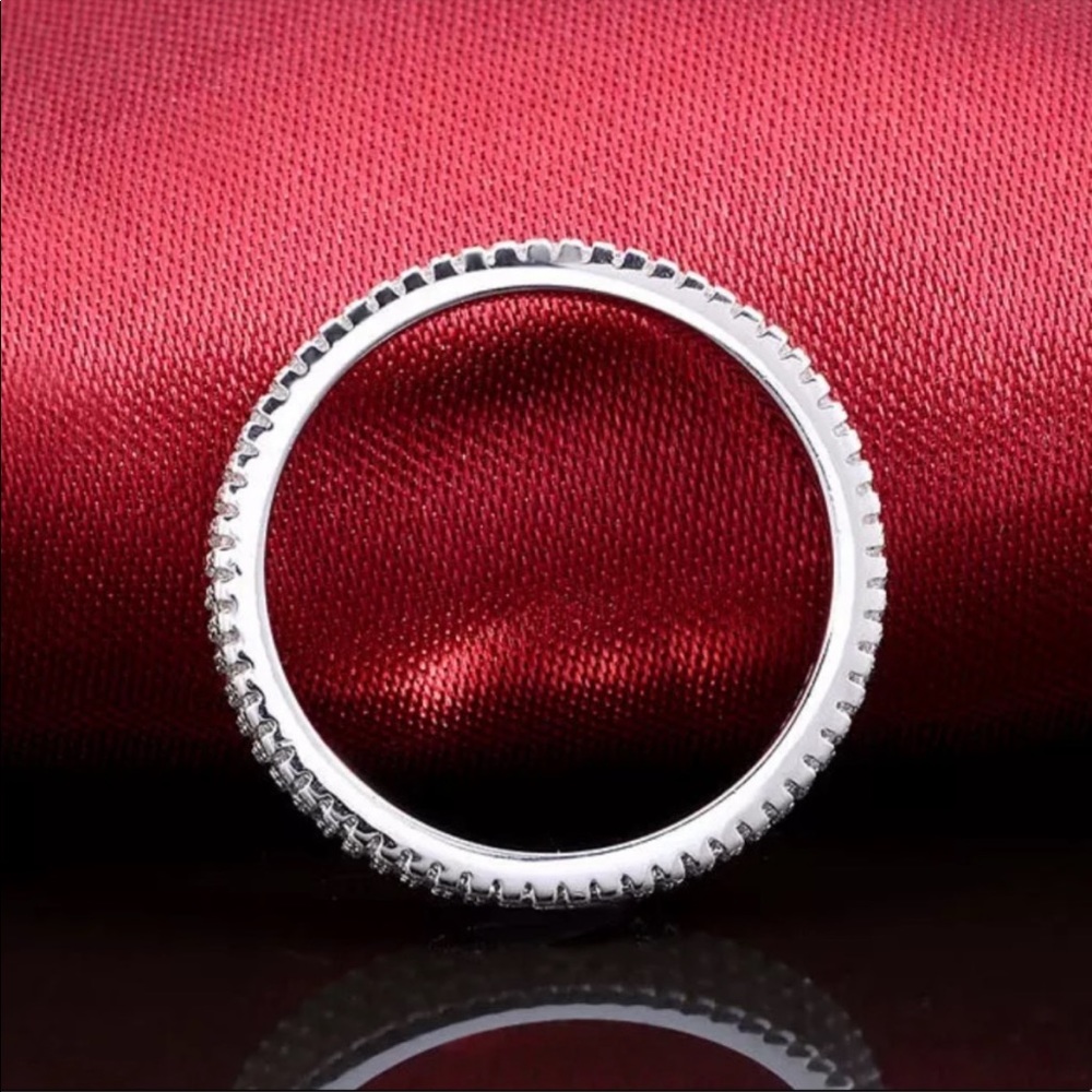 ETERNITY 925 STERLING SILVER DIAMOND RING - Picture 5 of 5